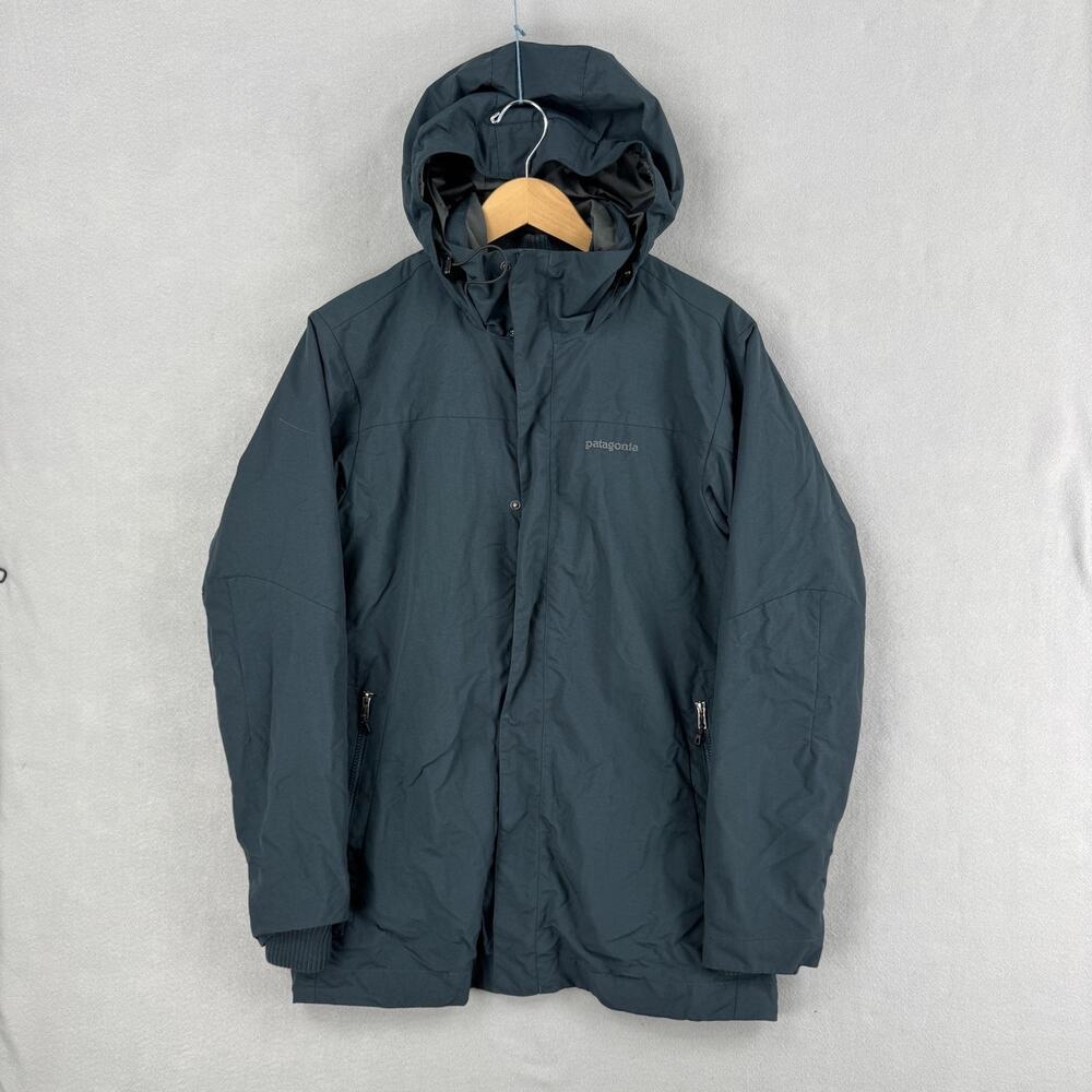 Patagonia Venn 3-in-1 Parka Jacket Mens Medium Green Hooded Insulated Ski Winter